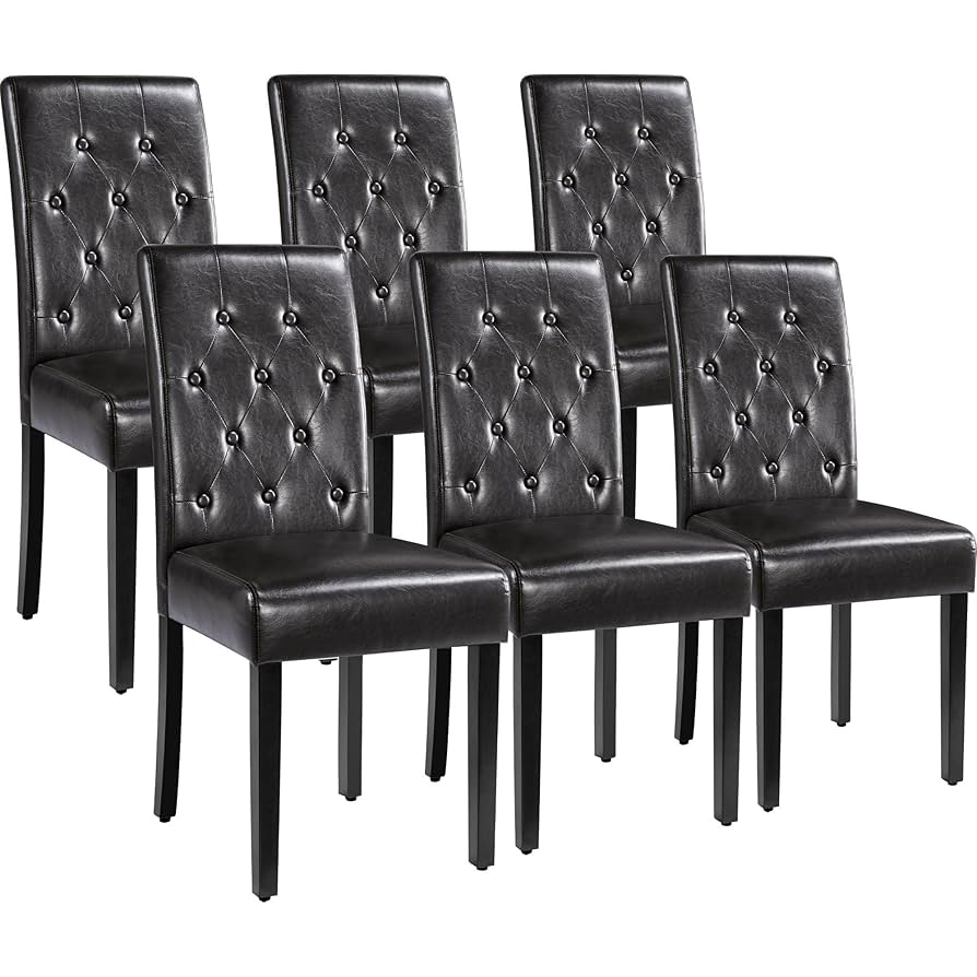 Amazon.com - Yaheetech Dining Chairs Set of 6 Modern Style
